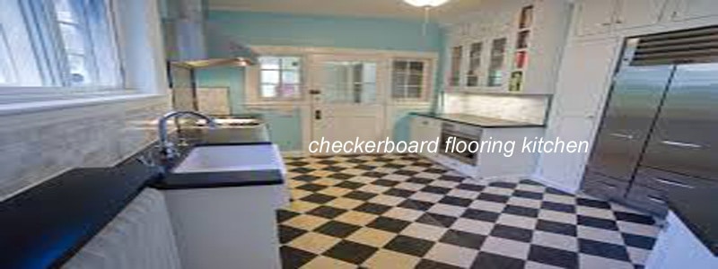 checkerboard flooring kitchen