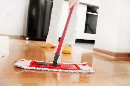 Sweeping Hardwood Flooring
