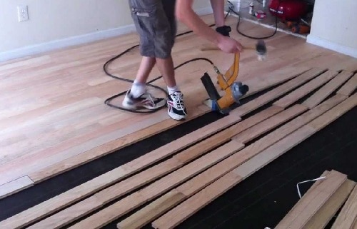 Professional Installing Hardwood Flooring